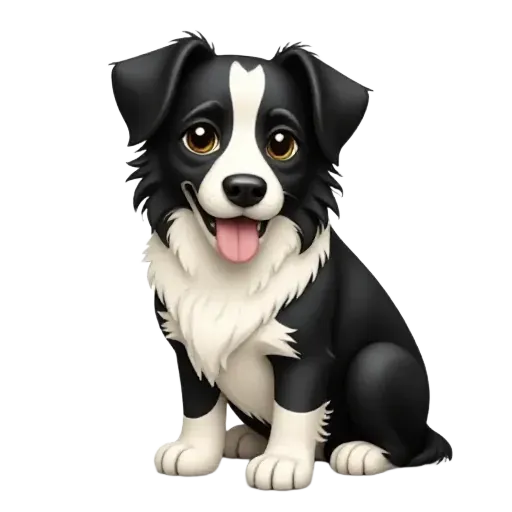 Black tri Aussie dog