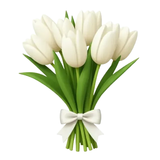 white tulip bouquet