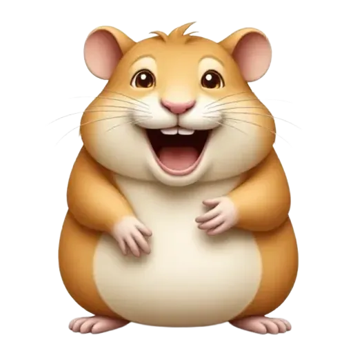 Hamster laughing out loud