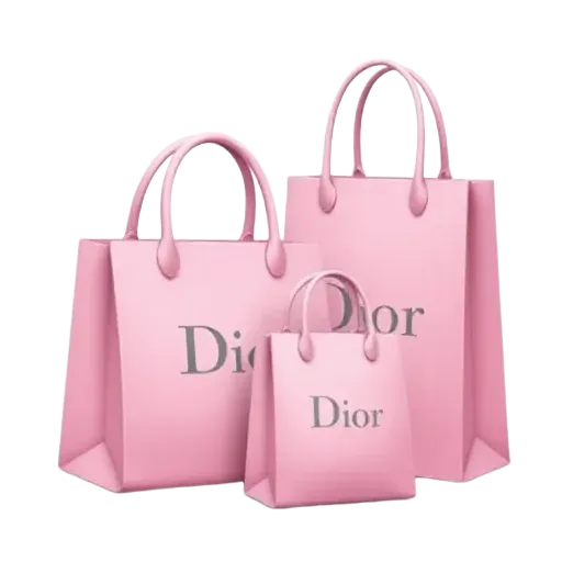 Light Pink shopping bags Dior