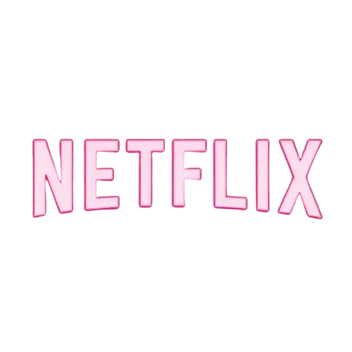Aesthetic light pink Netflix logo