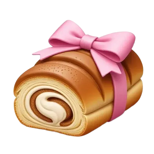Cinnamon rolls, soft pink, bows