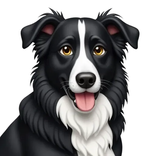 black border collie dog