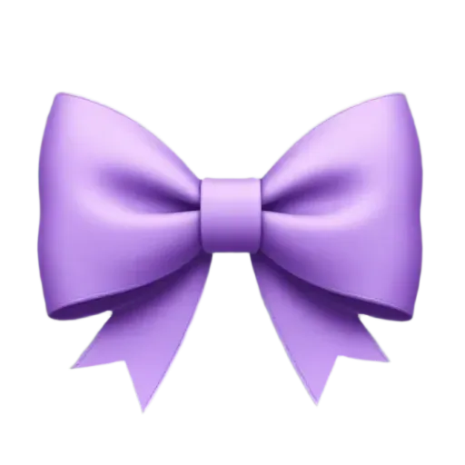 lavender bow emoji