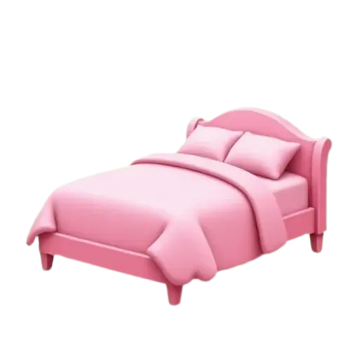 cute soft pink bed