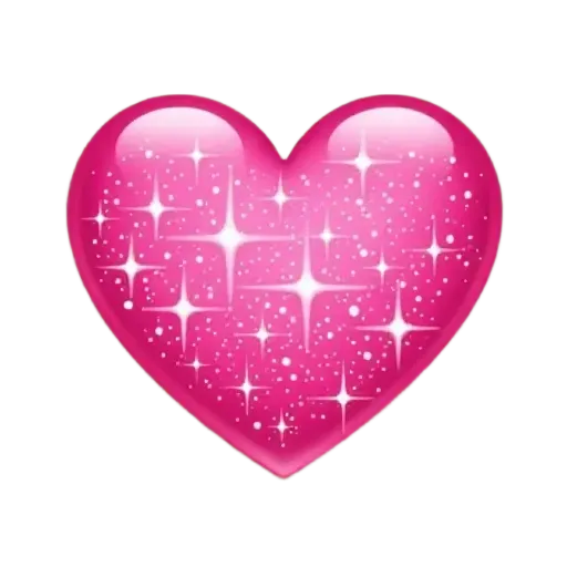 Pink sparkly heart